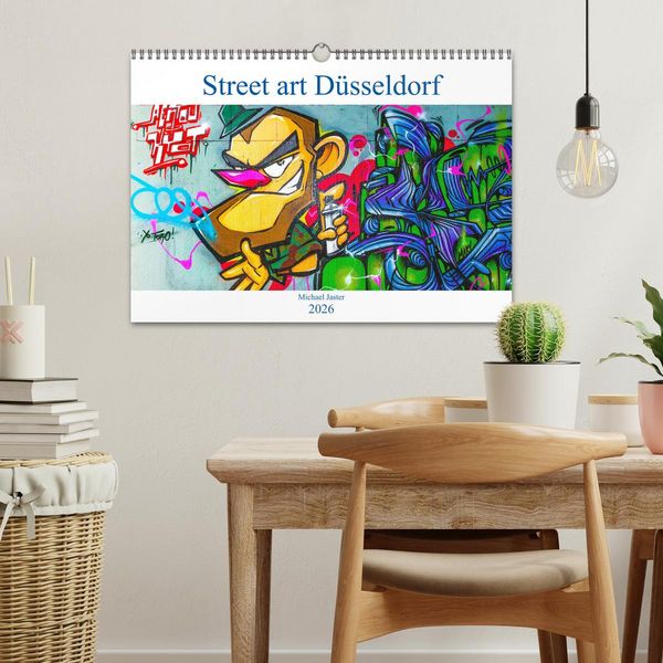 Produktbild: Street art D&uuml;sseldorf Michael Jaster (Wandkalender 2026 DIN A3 quer), CALVENDO Monatskalender