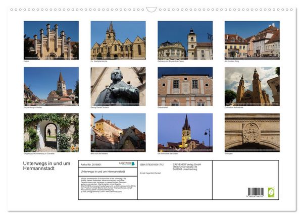 Produktbild: Unterwegs in und um Hermannstadt (Wandkalender 2026 DIN A2 quer), CALVENDO Monatskalender