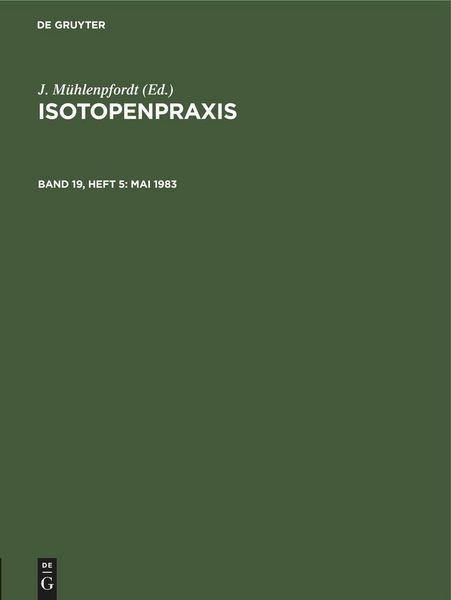 Mai 1983, Gebundene Ausgabe von , De Gruyter Oldenbourg, 9783112523711