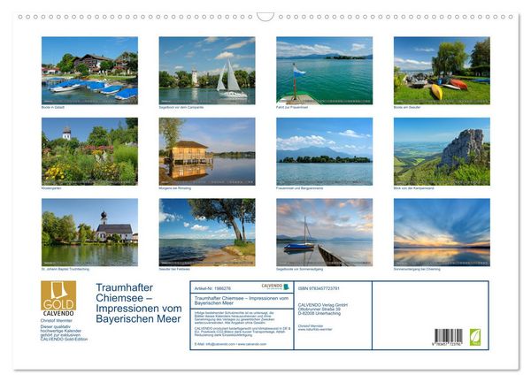 Produktbild: Traumhafter Chiemsee &ndash; Impressionen vom Bayerischen Meer (Wandkalender 2026 DIN A2 quer), CALVENDO Monatskalender