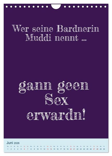 Produktbild: Ningeln&auml;sorum! Mundart und Dialekt Kalender Sachsen (Wandkalender 2026 DIN A4 hoch), CALVENDO Monatskalender