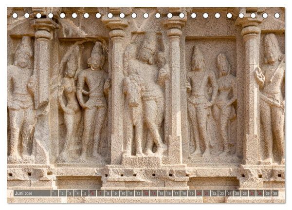 Produktbild: Indien - Mahabalipuram (Tischkalender 2026 DIN A5 quer), CALVENDO Monatskalender