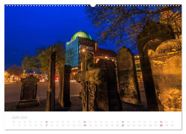 Produktbild: Hannover bei Nacht (Wandkalender 2026 DIN A2 quer), CALVENDO Monatskalender