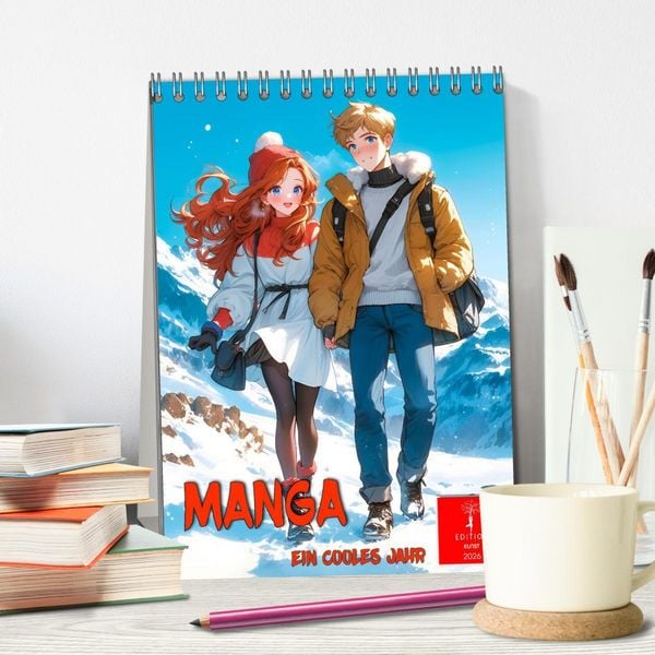 Produktbild: Manga - ein cooles Jahr (Tischkalender 2026 DIN A5 hoch), CALVENDO Monatskalender