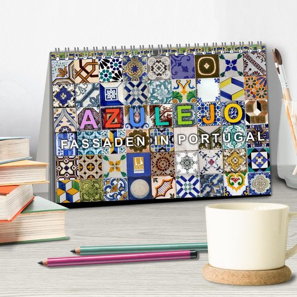 Produktbild: Azulejo-Fassaden in Portugal (Tischkalender 2026 DIN A5 quer), CALVENDO Monatskalender
