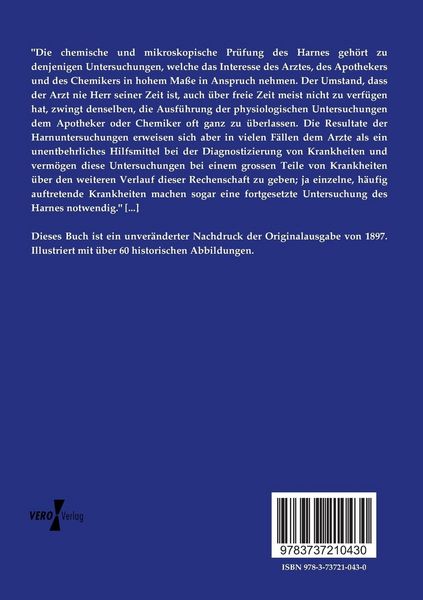 Produktbild: Die chemische und mikroskopische Untersuchung des Harnes