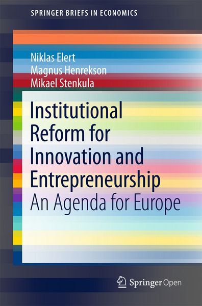 Produktbild: Institutional Reform for Innovation and Entrepreneurship
