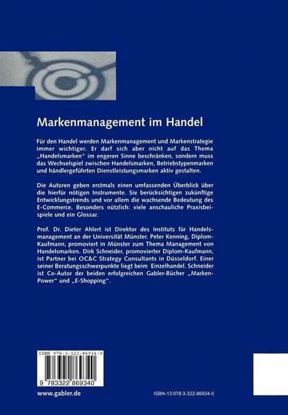 Produktbild: Markenmanagement im Handel