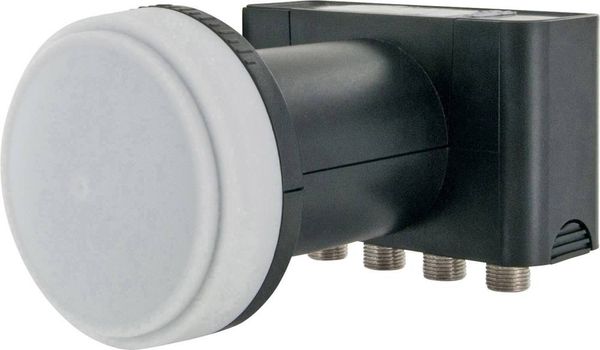 Schwaiger LNB4 Quad-LNB Teilnehmer-Anzahl: 4 Feedaufnahme: 40 mm mit Switch Hellgrau, Weiß