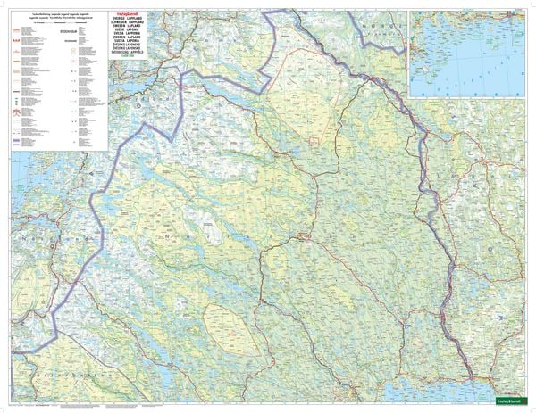 Produktbild: Freytag & berndt Stra&szlig;enkarte Schweden Nord, Schwedisch Lappland - Ume&aring; - &Ouml;stersund 1:400.000