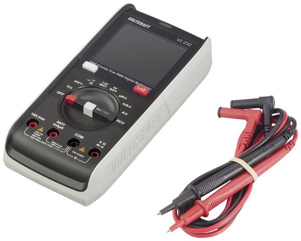 Produktbild: VOLTCRAFT VC232 Hand-Multimeter digital True RMS LoZ CAT III 600V Anzeige (Counts): 2000