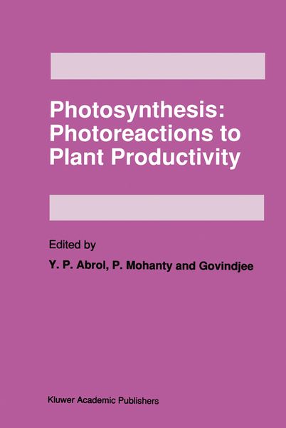 Produktbild: Photosynthesis: Photoreactions to Plant Productivity