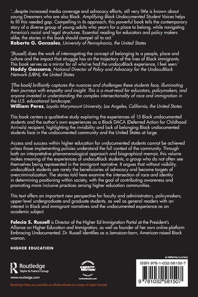 Produktbild: Amplifying Black Undocumented Student Voices in Higher Education