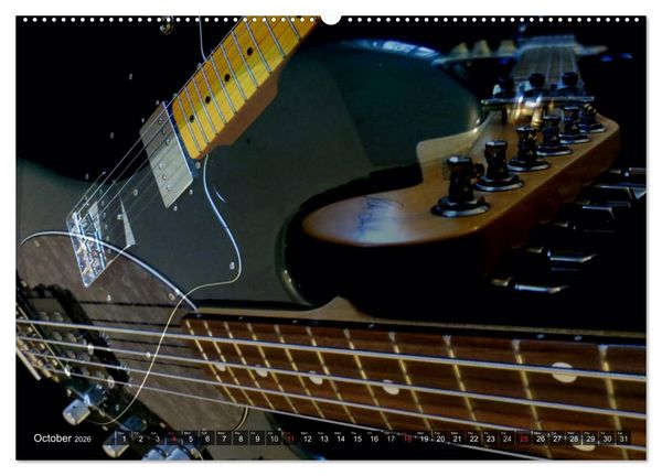 Produktbild: ROCK GUITARS Snapshots (High Quality Premium Wall Calendar 2026 DIN A2 landscape),CALVENDO 12 Month Wall Calendar