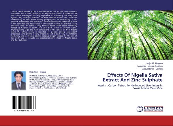 Produktbild: Effects Of Nigella Sativa Extract And Zinc Sulphate