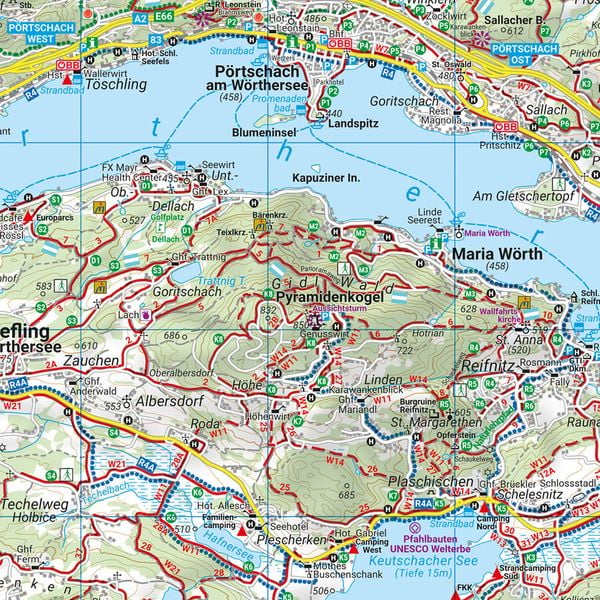 Produktbild: Freytag & berndt Wanderkarte WK 0233 W&ouml;rthersee und Umgebung, Klagenfurt - Karawanken 1:50.000