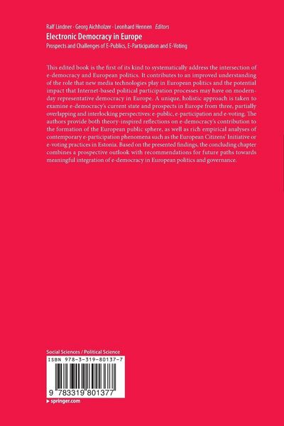 Produktbild: Electronic Democracy in Europe