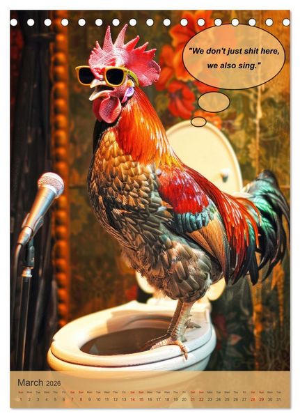 Produktbild: Animals on toilet makes you smile (Desk Calendar 2026 DIN A5 portrait), CALVENDO 12 Month DeskCalendar