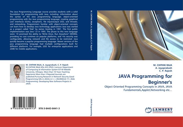 Produktbild: JAVA Programming for Beginner's