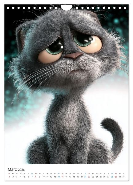 Produktbild: Miau & Mauz (Wandkalender 2026 DIN A4 hoch), CALVENDO Monatskalender