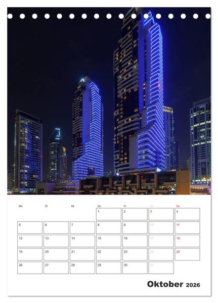 Produktbild: Vertical Dubai 2026 (Tischkalender 2026 DIN A5 hoch), CALVENDO Monatskalender