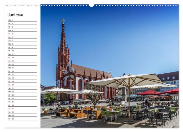Produktbild: W&Uuml;RZBURG Historisches Stadtherz (hochwertiger Premium Wandkalender 2026 DIN A2 quer), Kunstdruck in Hochglanz