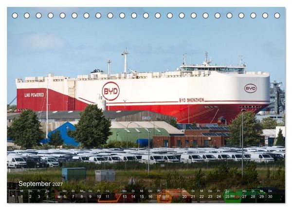 Produktbild: Schifffahrt entlang der Jade zwischen Wilhelmshaven und Hooksiel (Tischkalender 2027 DIN A5 quer), CALVENDO Monatskalender