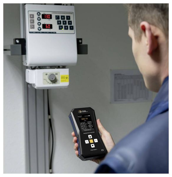 Produktbild: PCE Instruments Geigerz&auml;hler PCE-RAM 3 | &beta;-, X- Strahlung |0&hellip;10 mSv/h |Aufl&ouml;sung 0,01 &micro;Sv/h |Geiger-M&uuml;ller-Z&auml;hlrohr