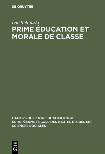 Produktbild: Prime &eacute;ducation et morale de classe