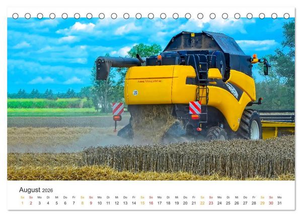 Produktbild: M&auml;hdrescher - tolle Momente (Tischkalender 2026 DIN A5 quer), CALVENDO Monatskalender