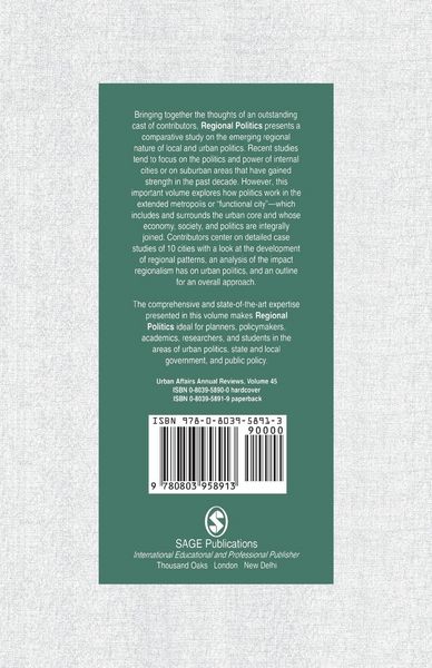 Produktbild: Regional Politics