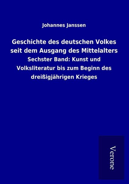 Produktbild: Geschichte des deutschen Volkes seit dem Ausgang des Mittelalters