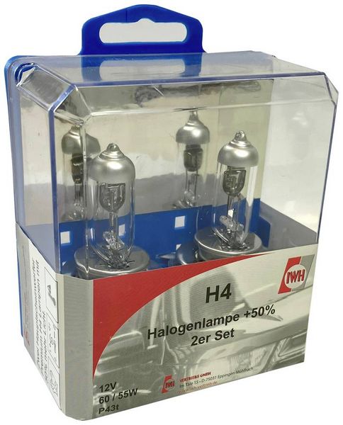 Produktbild: IWH 019366 Halogen Leuchtmittel Ersatzlampenbox H4 55/60W 12V