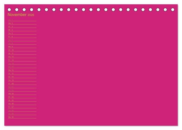 Produktbild: Bastel-Geburtstagskalender pink / Geburtstagskalender (Tischkalender 2026 DIN A5 quer), CALVENDO Monatskalender