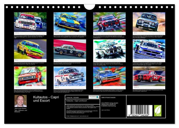 Produktbild: Kultautos - Capri und Escort (Wandkalender 2026 DIN A4 quer), CALVENDO Monatskalender