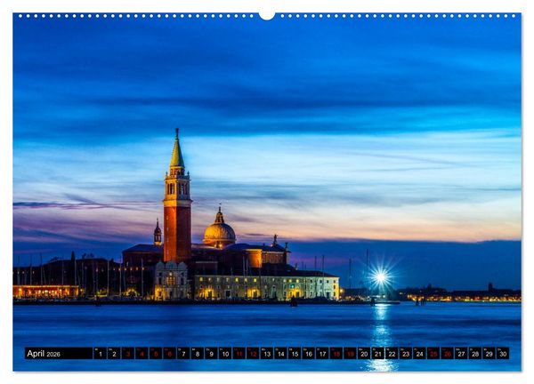 Produktbild: Venedig - Pal&auml;ste, Br&uuml;cken und Kan&auml;le (Wandkalender 2026 DIN A2 quer), CALVENDO Monatskalender