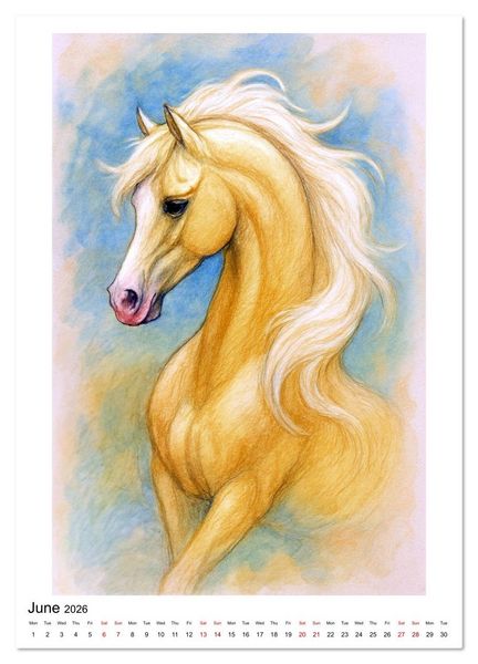 Produktbild: Enjoy Arabian Horses (Wall Calendar 2026 DIN A2 portrait), CALVENDO 12 Month Wall Calendar