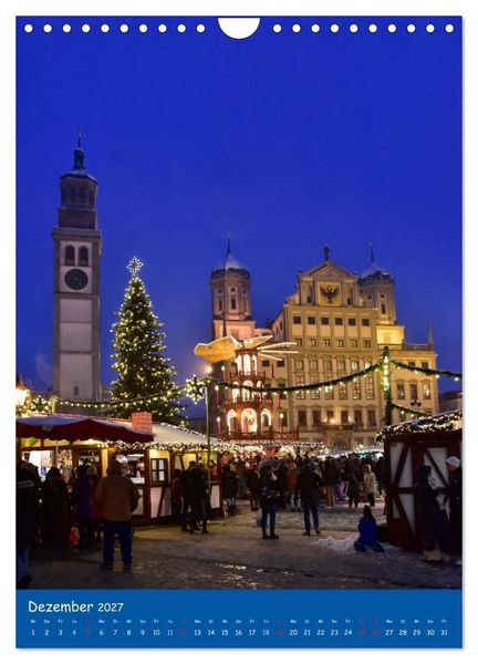 Produktbild: Spaziergang durch Augsburg (Wandkalender 2027 DIN A4 hoch), CALVENDO Monatskalender