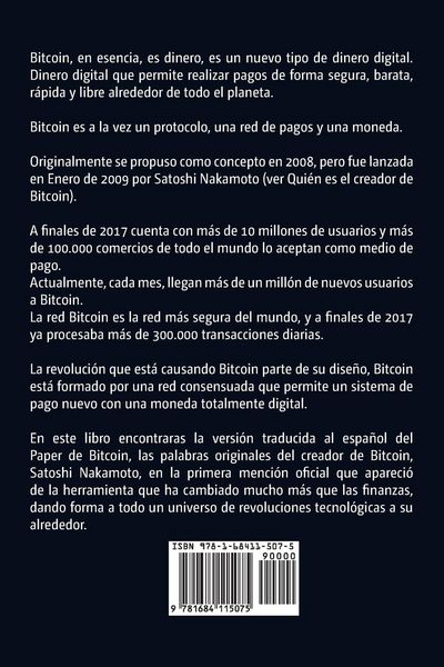 Produktbild: Bitcoin: Un Sistema de Efectivo Electronico Usuario-a-Usuario (Spanish Edition)