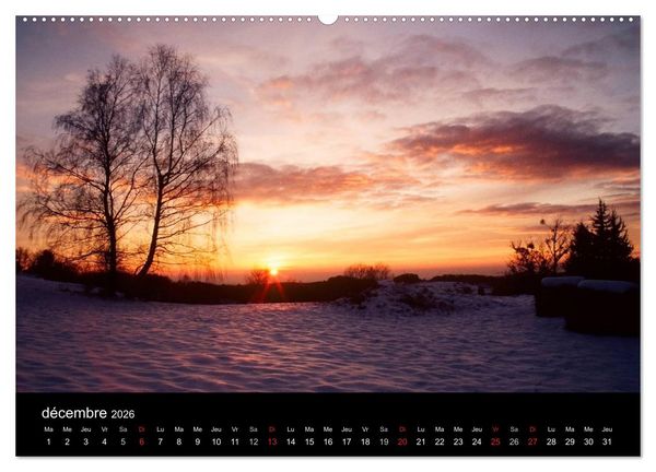 Produktbild: Couchers de soleil (Calendrier mural 2026 DIN A2 vertical) calendrier de bureau