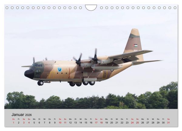 Produktbild: Transportflugzeug C-130 Hercules (Wandkalender 2026 DIN A4 quer), CALVENDO Monatskalender