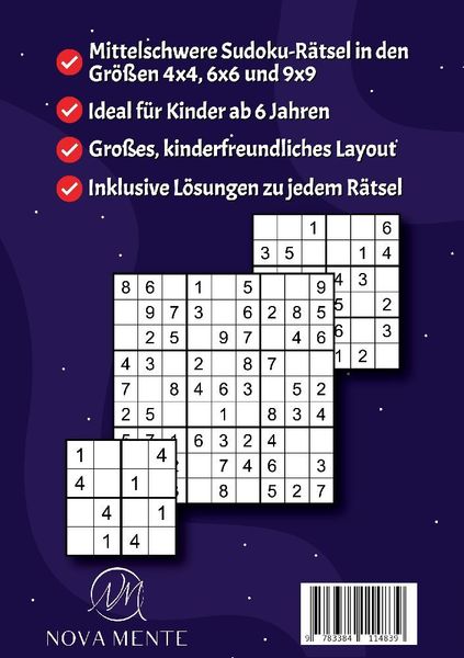 Produktbild: Das gro&szlig;e Sudoku R&auml;tselbuch f&uuml;r Kinder ab 6 Jahren
