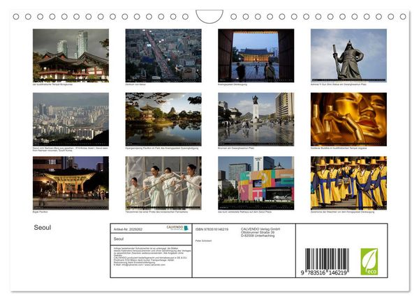 Produktbild: Seoul (Wandkalender 2026 DIN A4 quer), CALVENDO Monatskalender