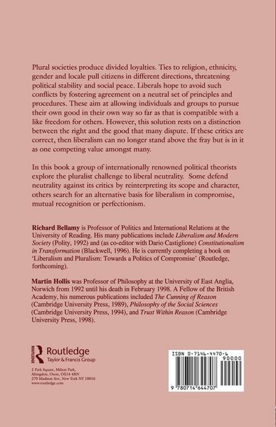 Produktbild: Pluralism and Liberal Neutrality