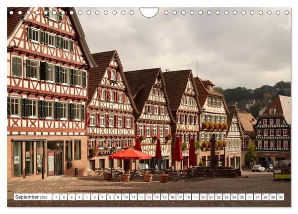 Produktbild: Deutschlands sch&ouml;nste Altst&auml;dte - Baden-W&uuml;rttemberg (Wandkalender 2026 DIN A4 quer), CALVENDO Monatskalender