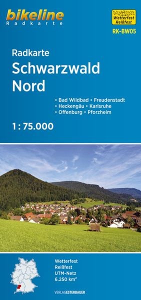 Produktbild: Bikeline Radkarte Schwarzwald Nord 1 : 75 000