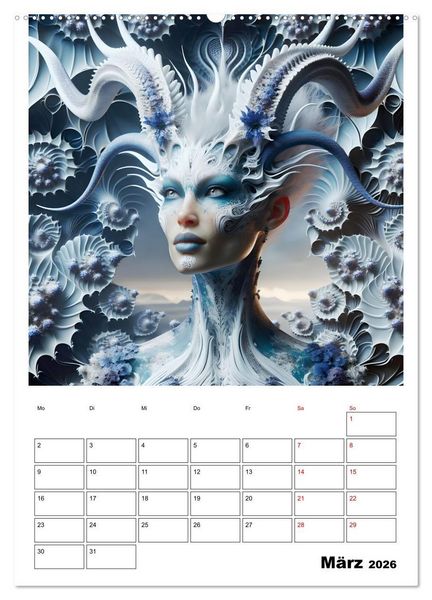 Produktbild: Extraterrestrische Eleganz (hochwertiger Premium Wandkalender 2026 DIN A2 hoch), Kunstdruck in Hochglanz