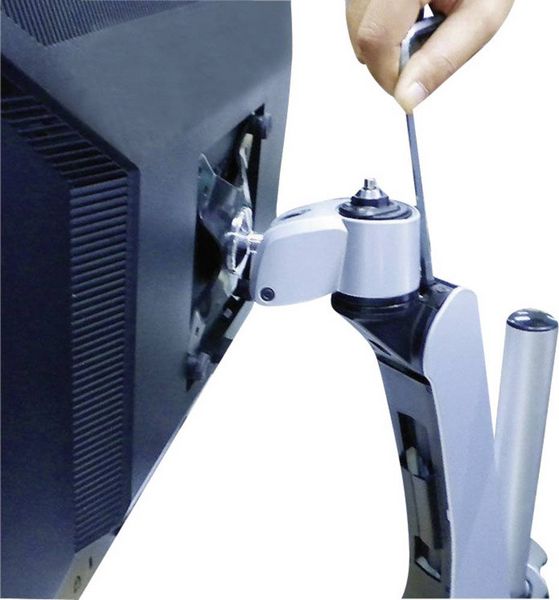 Produktbild: SpeaKa Professional Monitor-Tischhalterung SP-3947568 Flex 2 Display(s) 25,4cm (10") - 68,6cm (27") Schwarz, Silbe