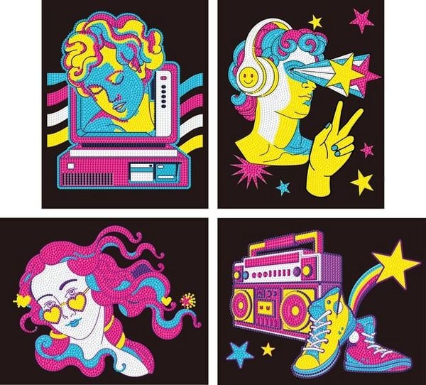 Produktbild: DOTZIES BY DIAMOND DOTZ - Diamond Painting Neon Retro Klassiker