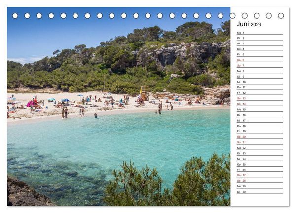 Produktbild: Mallorca - Str&auml;nde im S&uuml;dosten (Tischkalender 2026 DIN A5 quer), CALVENDO Monatskalender